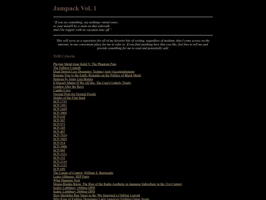 journal/jampack screenshot
