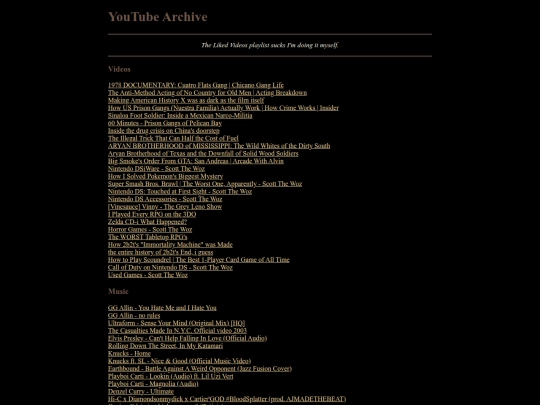 journal/youtubearchive screenshot