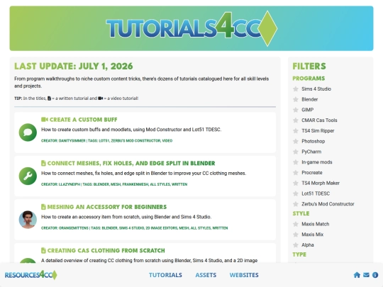 tutorials screenshot