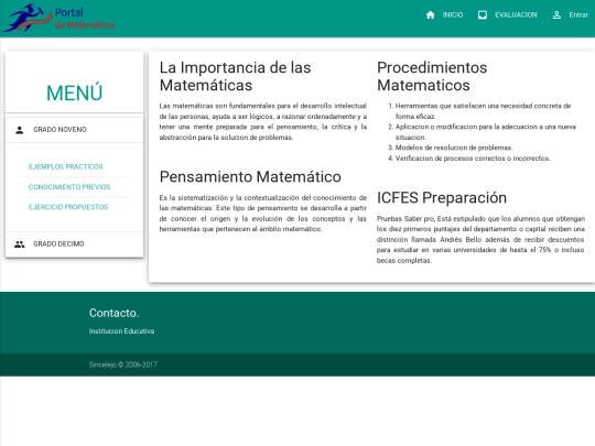 pagina/evaluacion screenshot