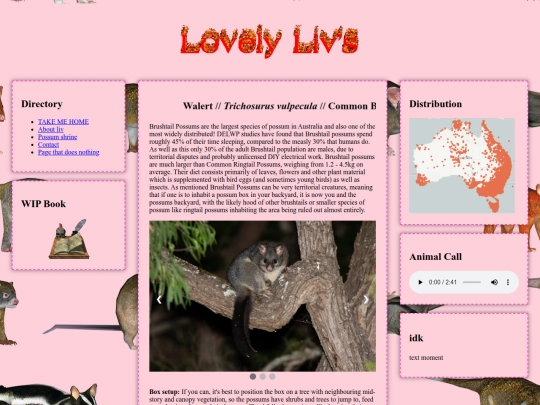 brushtailpossum screenshot
