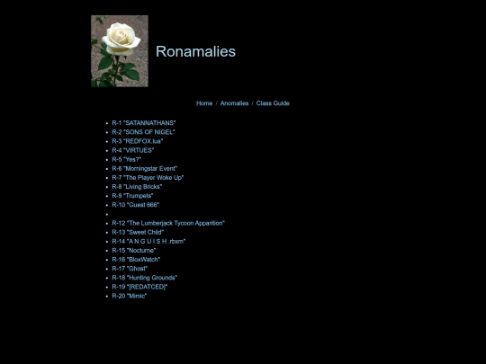 Anomalies screenshot
