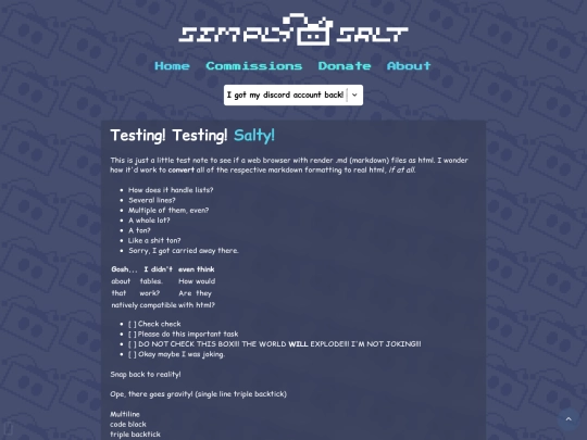 test screenshot