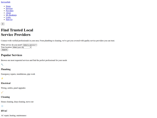 service website/templates screenshot