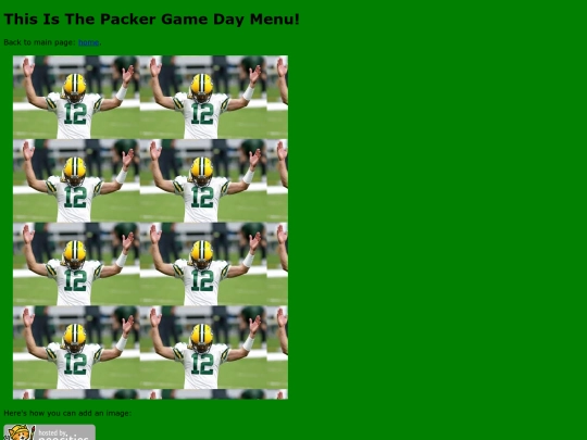 Gamedaymenu screenshot