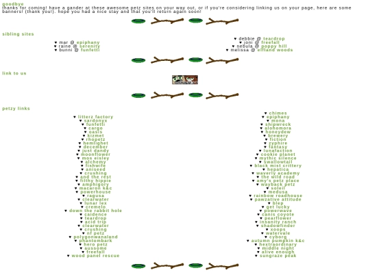 links screenshot