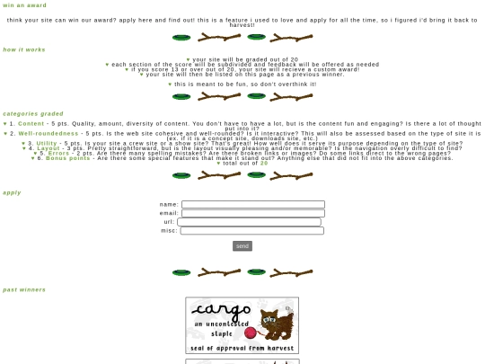 winanaward screenshot