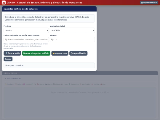 CENSO-Catastro screenshot
