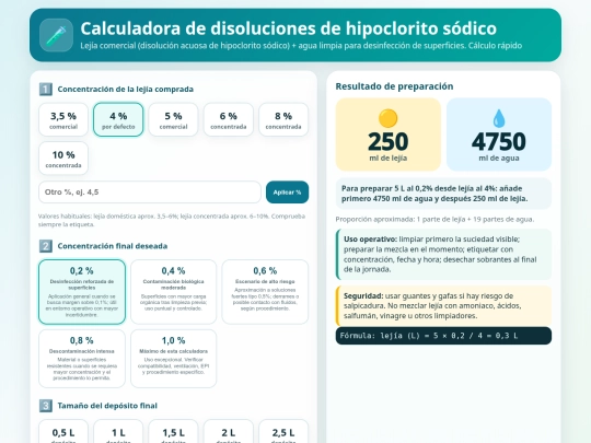Calculadora-NaClO screenshot