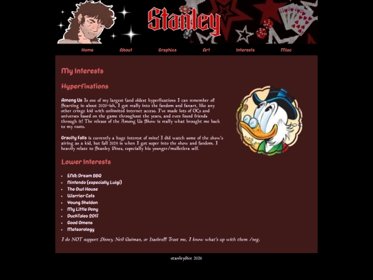 interests screenshot
