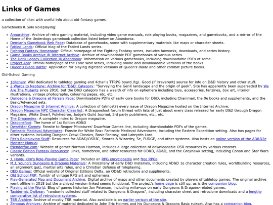 linkspage/gameslinks screenshot