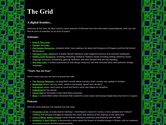 linkspage/links screenshot