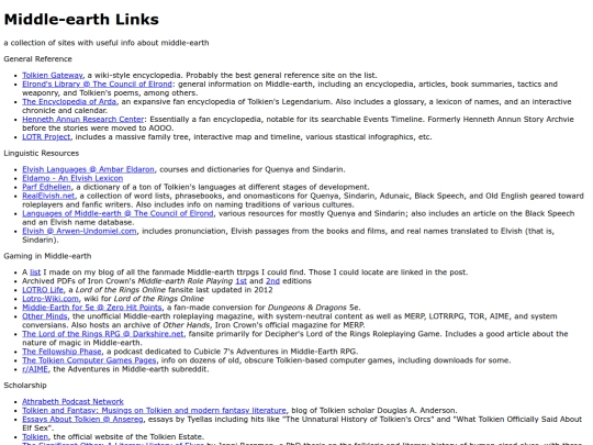 linkspage/lotrlinks screenshot