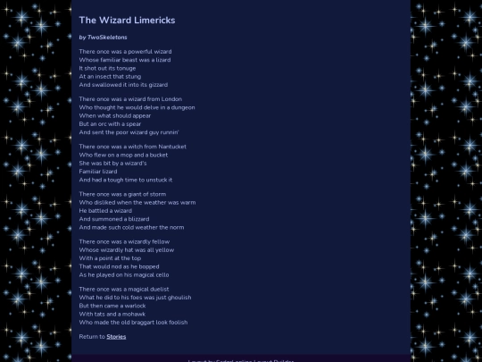 stories/wizardlimericks screenshot
