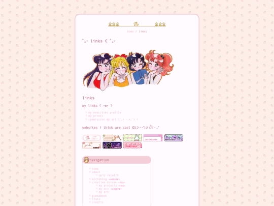 links screenshot