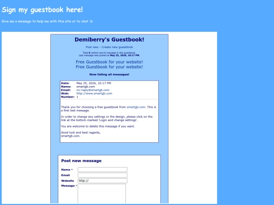 guestbook screenshot