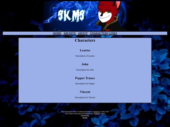 SKMS webcomic/characters screenshot