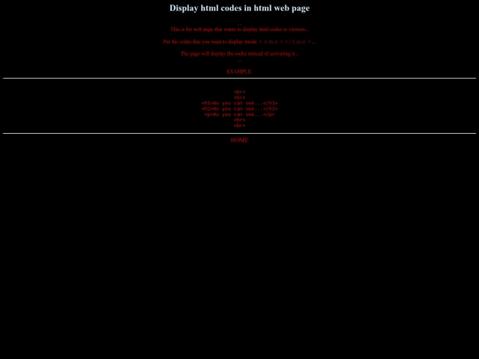 displayhtmlcodes screenshot