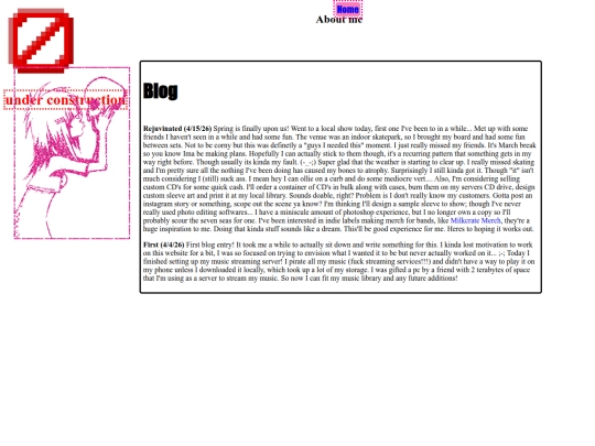 blogpage screenshot