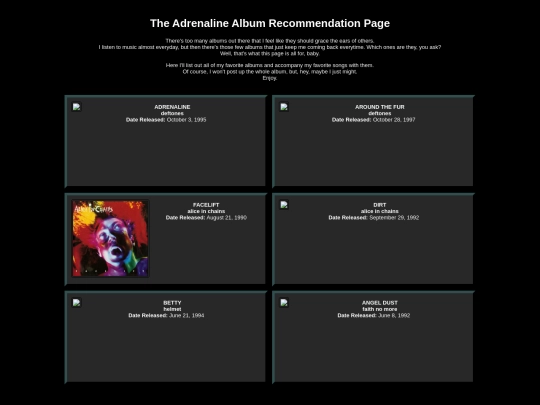 albumrecs screenshot