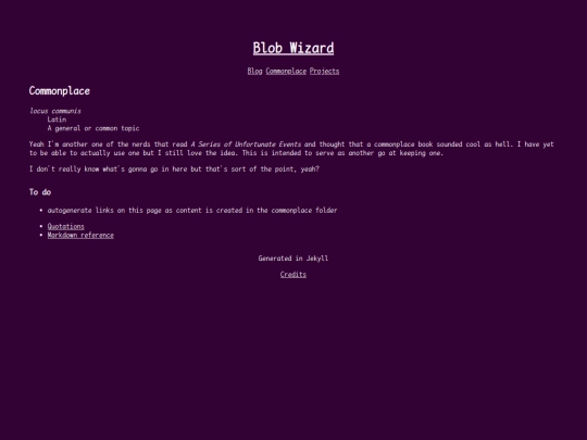 pages/commonplace screenshot