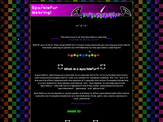 sparklefurwebring/homepage screenshot