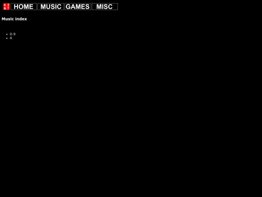music/artist_index/artist_index_start screenshot