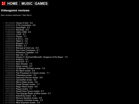 videogames/reviews screenshot