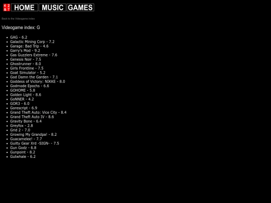 videogames/vgindex/vgindex_g screenshot