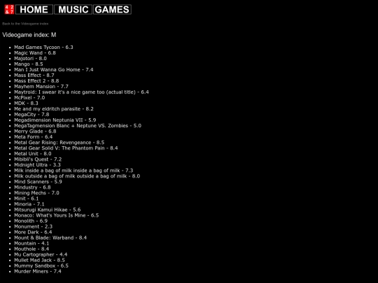 videogames/vgindex/vgindex_m screenshot