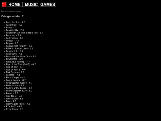 videogames/vgindex/vgindex_r screenshot