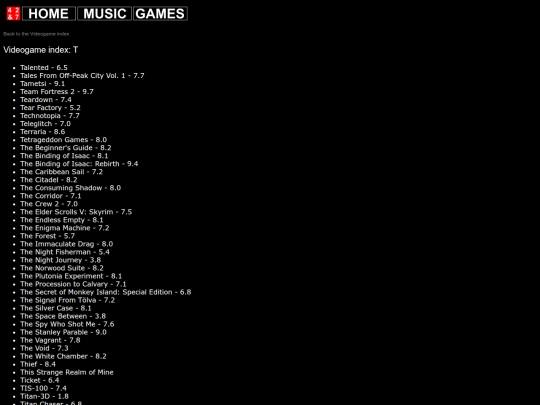videogames/vgindex/vgindex_t screenshot