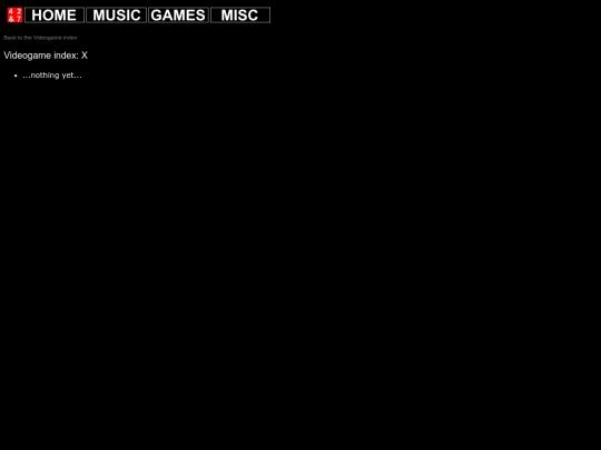videogames/vgindex/vgindex_x screenshot