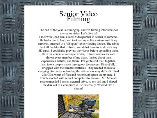 filming screenshot