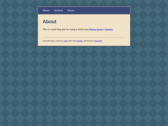 blog/about screenshot