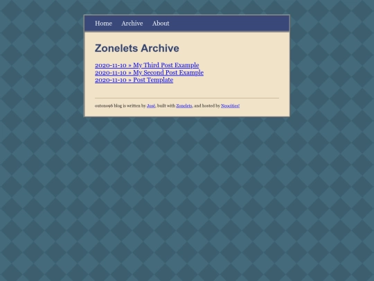 blog/archive screenshot