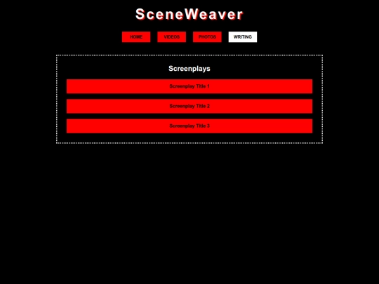 writing screenshot