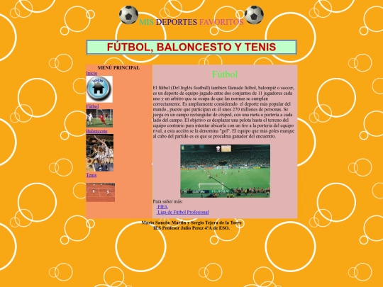 web deportes/Fútbol screenshot