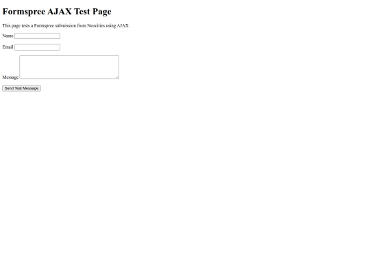 formspree-ajax-test screenshot