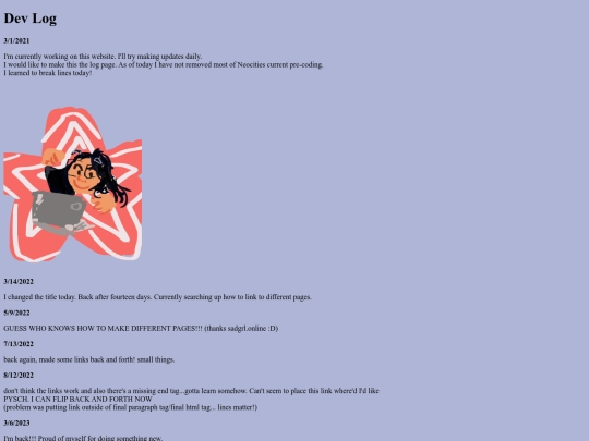 log screenshot