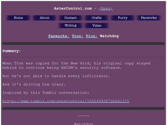 ALL/fanworks/tron/fics/Watchdog/txt screenshot