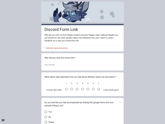 Survey screenshot