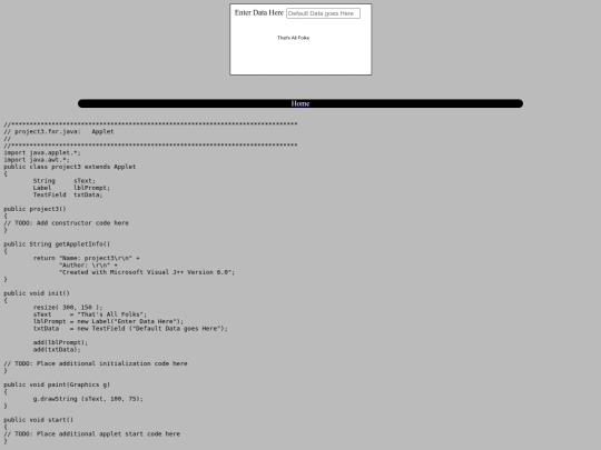 java/project3 screenshot