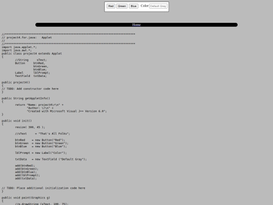 java/project4 screenshot