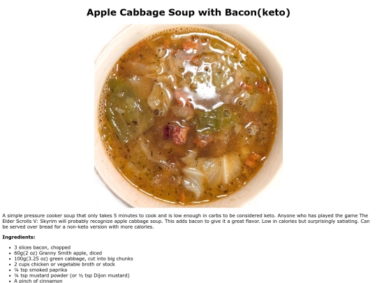 applecabbagesoup screenshot