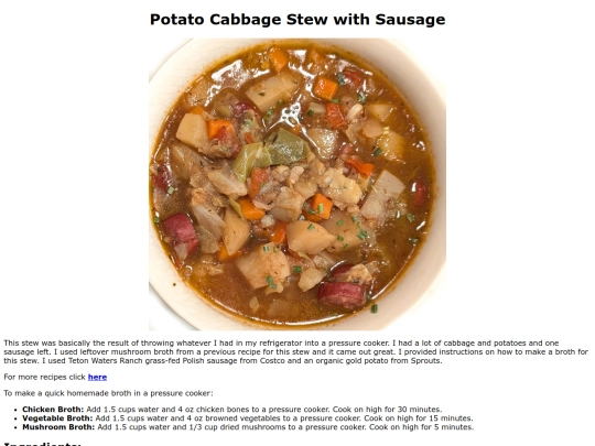 cabbagepotatosausagestew screenshot