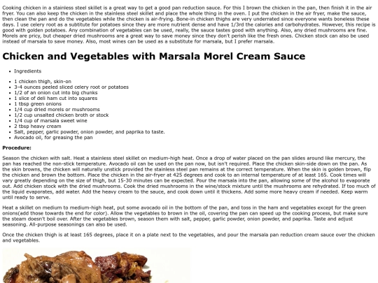 chickenandvegetables screenshot