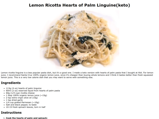 lemonricottalinguine screenshot