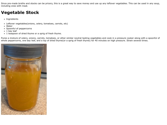 vegetablestock screenshot