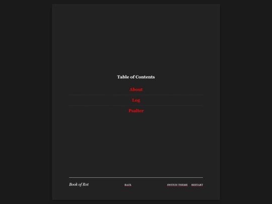 Book of Rot 8-28-2026 screenshot